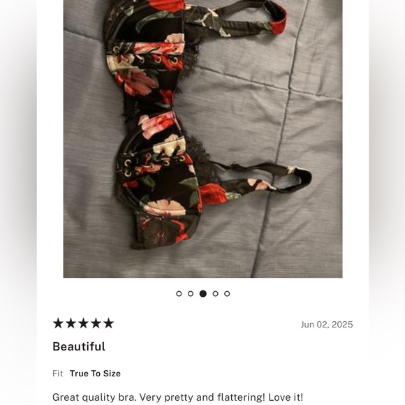 Victoria's Secret Atelier satin lace trim lightly line balconnette floral Bra - Picture 12 of 14